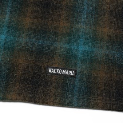 WACKO MARIA / PENDLETON / WOOL OMBRE CHECK OPEN COLLAR SHIRT