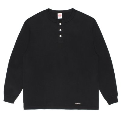 WACKO MARIA / HEALTHKNIT / HENLEY NECK LONG SLEEVE T-SHIRT