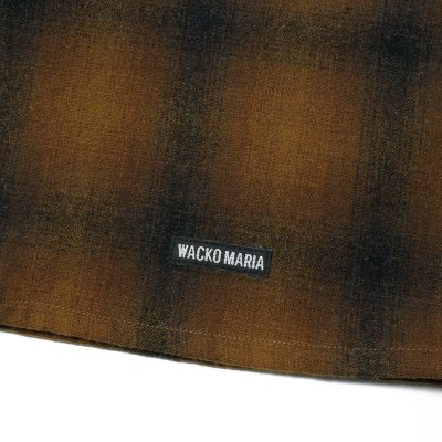 WACKO MARIA / PENDLETON / WOOL OMBRE CHECK OPEN COLLAR SHIRT