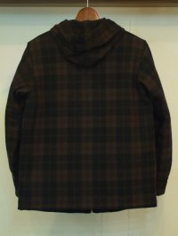 画像1: ANDFAMILY/Outdoorsman‘Buffalo Plaid’（フード付きチェックウールジャケット）/ブラウン