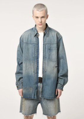 BOW WOW / DENIM ZIP WORK SHIRT JACKET