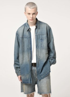 BOW WOW / DENIM ZIP WORK SHIRT JACKET