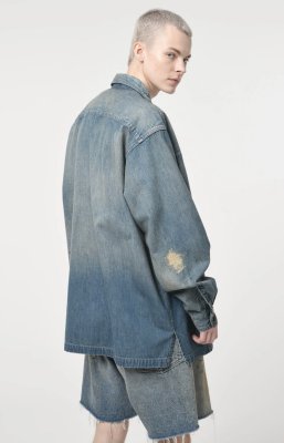BOW WOW / DENIM ZIP WORK SHIRT JACKET