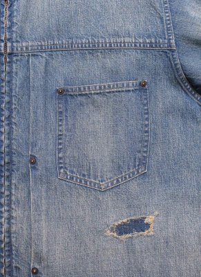 BOW WOW / DENIM ZIP WORK SHIRT JACKET