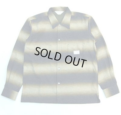 画像1: ANDFAMILY/Field one Shirts（グラデーションボーダーシャツ）/ベージュ (1)
