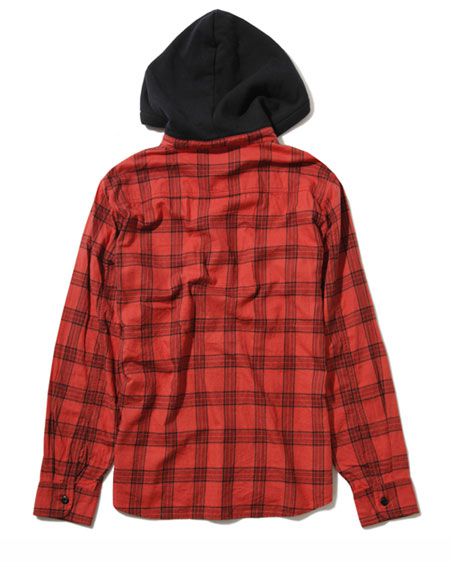 HOODED CHECK SHIRT フード付きチェックシャツ-チャレンジャー 通販 