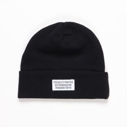 WACKO MARIA ＜ワコマリア＞ / KNIT WATCH CAP＜TYPE-1＞（ニットキャップ） / ブラック