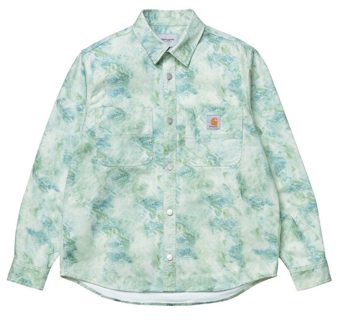 L/S MARBLE SHIRT ツイルシャツ-カーハート ダブルアイピー 通販