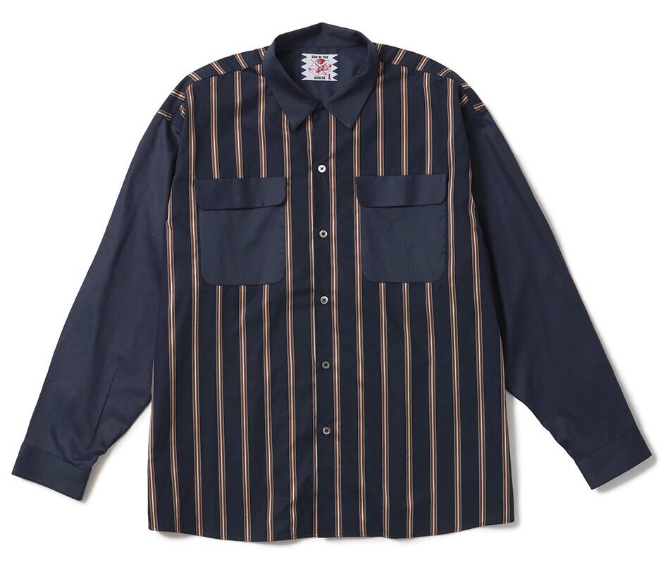 Stripe Cleric Shirt ストライプシャツ-サノバチーズ 通販 SON OF THE ...
