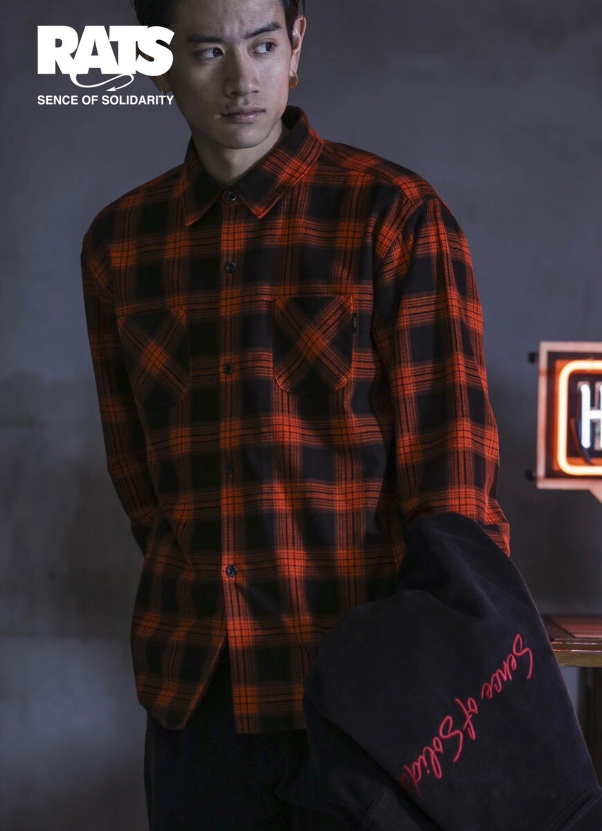 PRINT FLANNEL CHECK SHIRT チェックネルシャツ-ラッツ 通販 RATS 店舗 ...