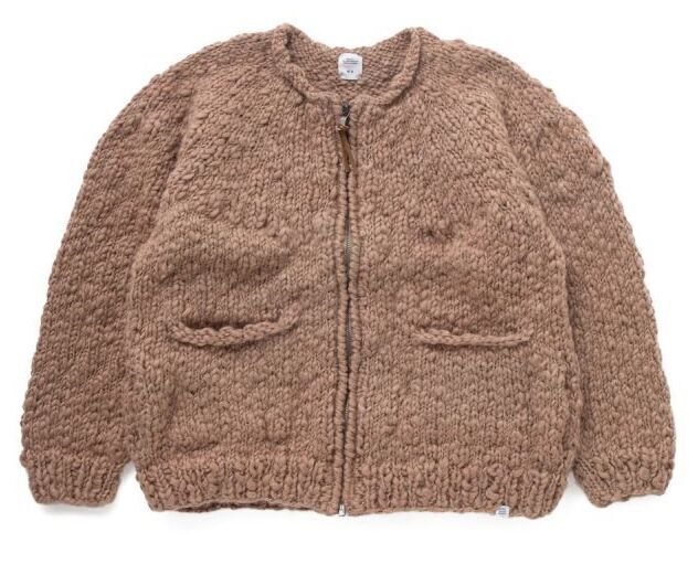 L/S ZIP UP CHUNKY CARDIGAN 'JACO' ハンドニットカーディガン