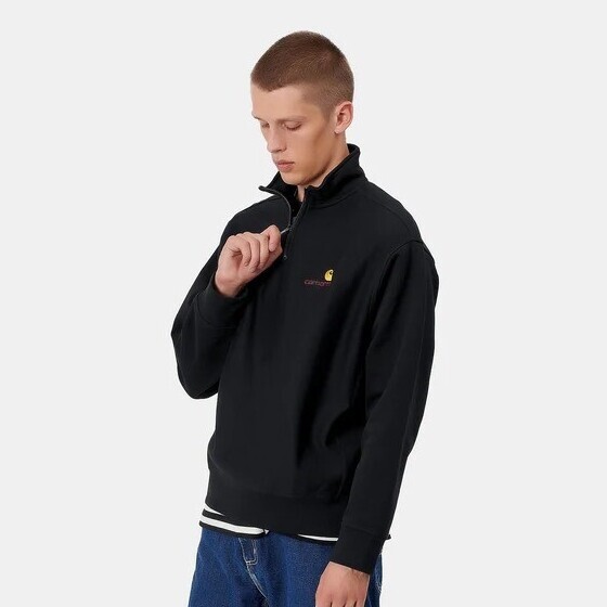 HALF ZIP AMERICAN SCRIPT SWEATSHIRT ハーフジップスウェット