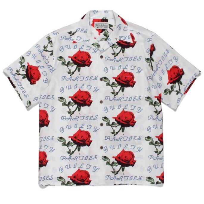 トップスWACKO MARIA Hawaiian Shirt アロハシャツ 薔薇