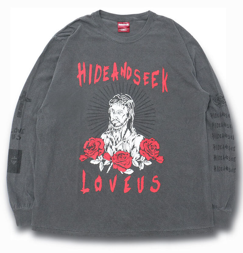 LOVE US L/S TEE ロングスリーブTシャツ-ハイドアンドシーク 通販 HIDE AND SEEK 店舗-SOWLD