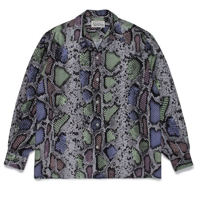 wackomaria PYTHON OPEN COLLAR SHIRT