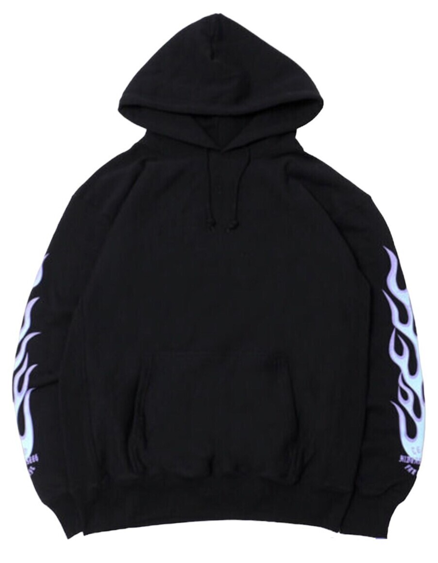 FLAME HOODED SWEAT SHIRT スウェットパーカー-ハイドアンド