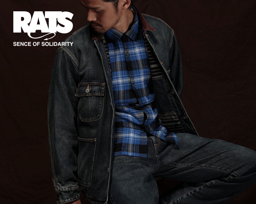 COTTON RAYON CHECK SHIRT オープンカラーシャツ-ラッツ 通販 RATS