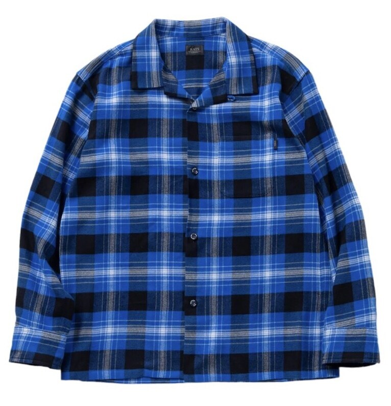 COTTON RAYON CHECK SHIRT オープンカラーシャツ-ラッツ 通販 RATS