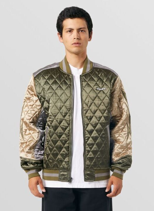 LIGHTNING BOMBER JACKET サテンキルティングジャケット-ハフ 通販 HUF