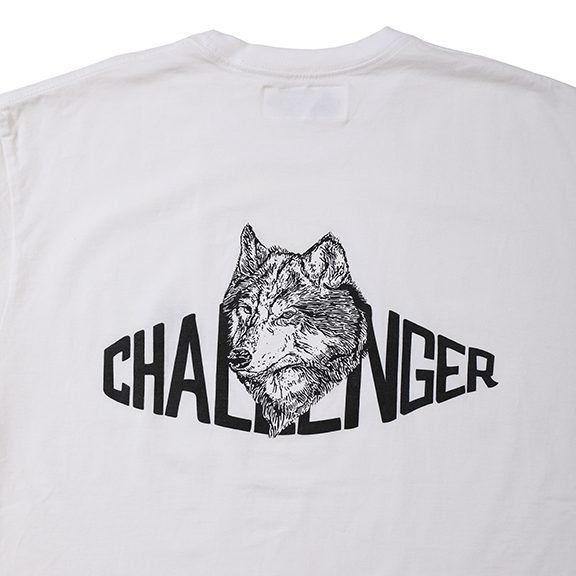 長瀬着CHALLENGER MIX LOGO SKULL L/S ホワイト素材