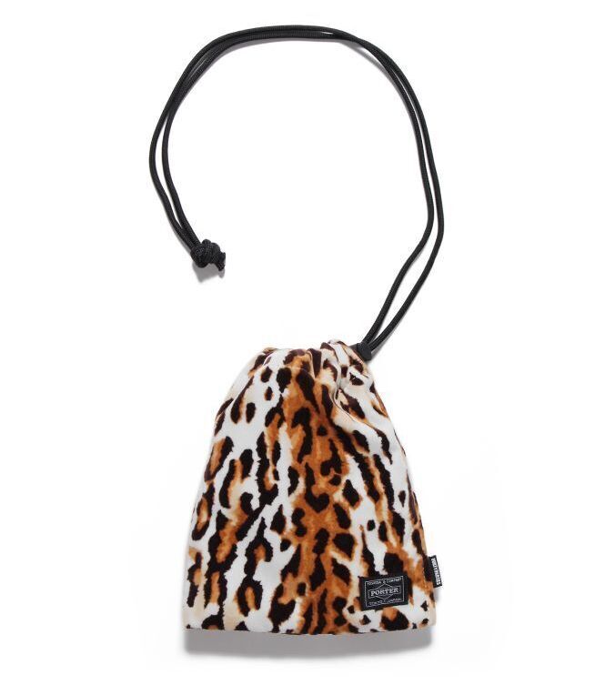 WACKO MARIA ＜ワコマリア＞ / PORTER / LEOPARD VELVET SHOULDER POUCH（ポーター ダブルネーム  ショルダーポーチ） / ベージュ