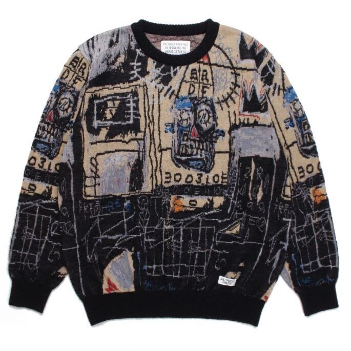 JEAN-MICHEL BASQUIAT / MOHAIR KNIT JACQUARD SWEATER (TYPE-1