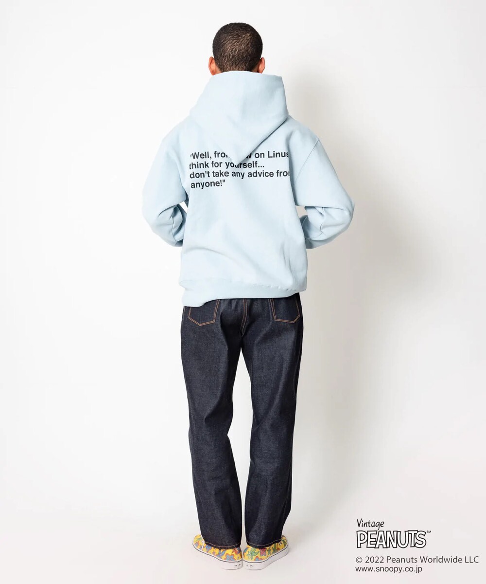 L/S HOODED SWEAT 'DAVID' ピーナッツ ダブルネーム スウェット