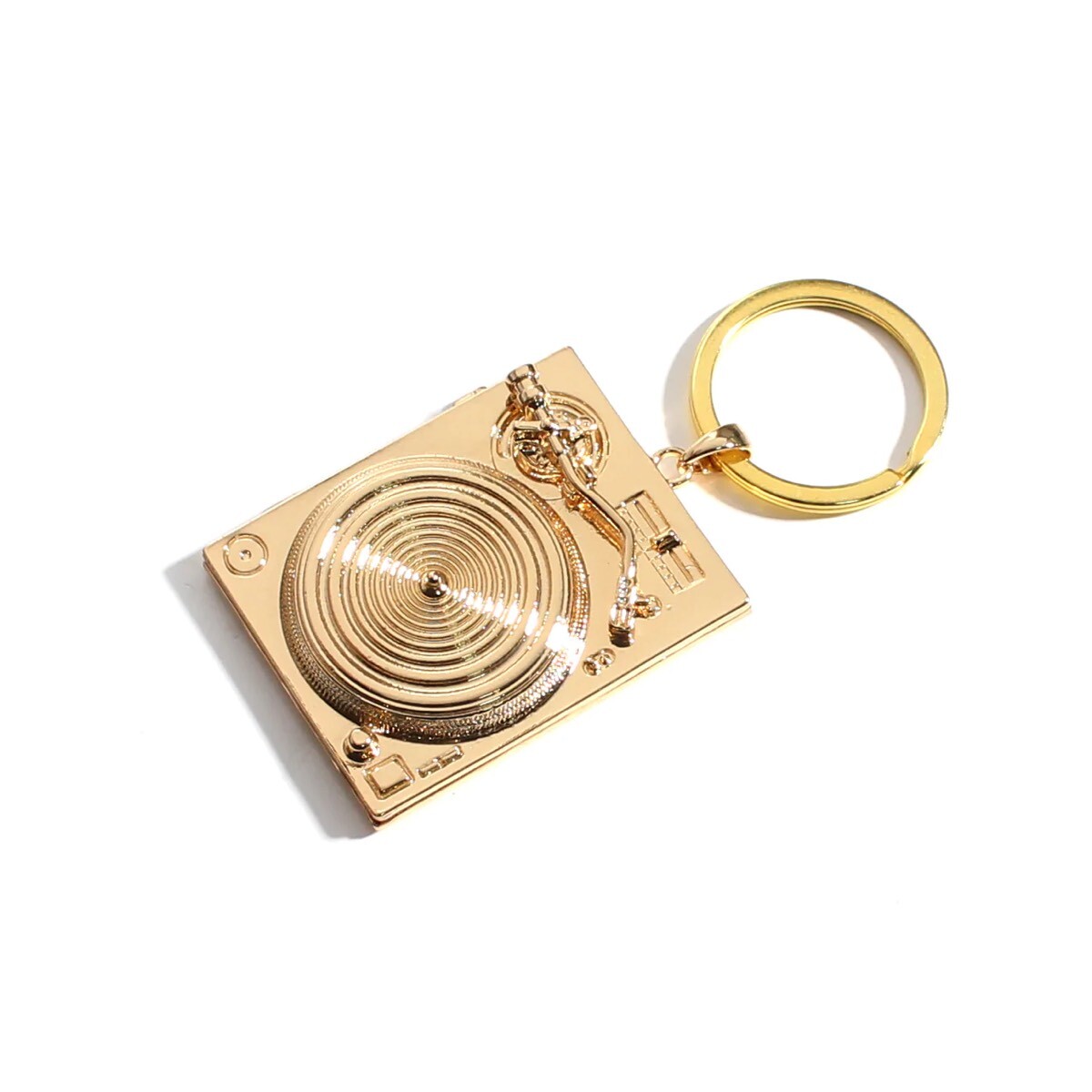 MINIATURE RECORDS ＜ミニチュア レコード＞ / MINIATURE TURNTABLE KEY CHAIN（キーホルダー） /  ゴールド