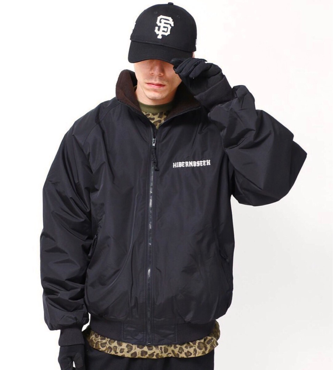 18000円全国激安 送料無料商品 HIDEANDSEEK nylon zip jacket xl black