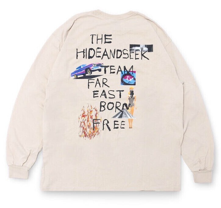 COLLEGE L/S TEE ＜23SS＞ ロングスリーブTシャツ-ハイドアンドシーク 通販 HIDE AND SEEK 店舗-SOWLD