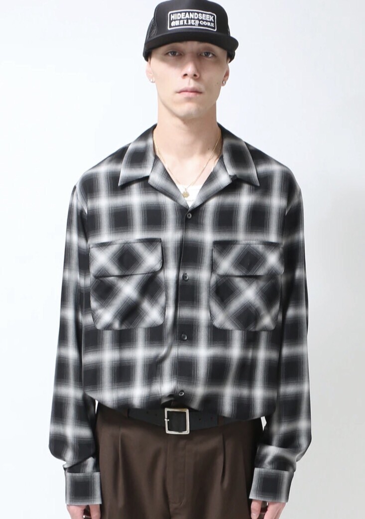 ハイドアンドシーク Ombre Check Shirt キムタク着 M 【予約販売】本