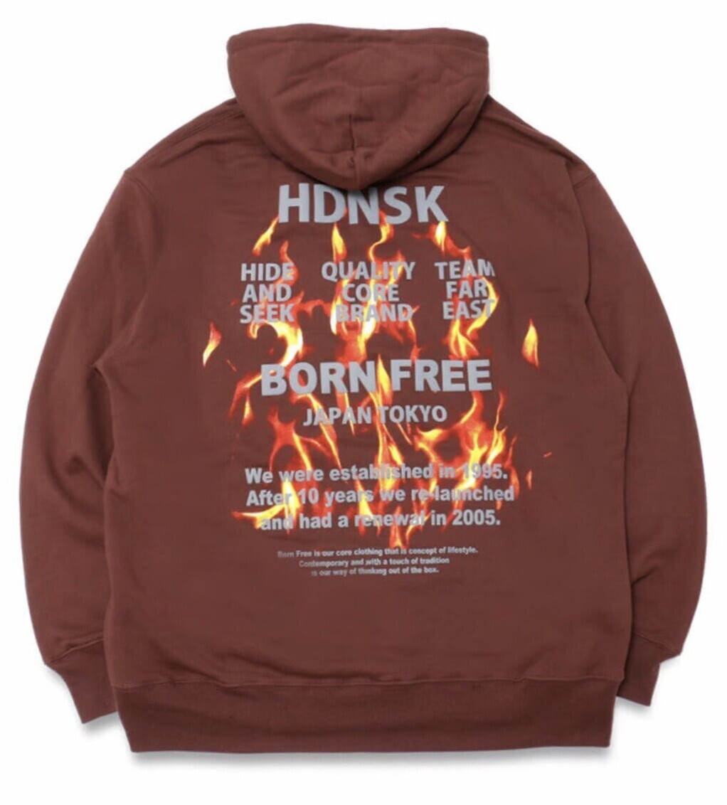 Flame Hooded Sweat Shirt スウェットパーカー-ハイドアンドシーク